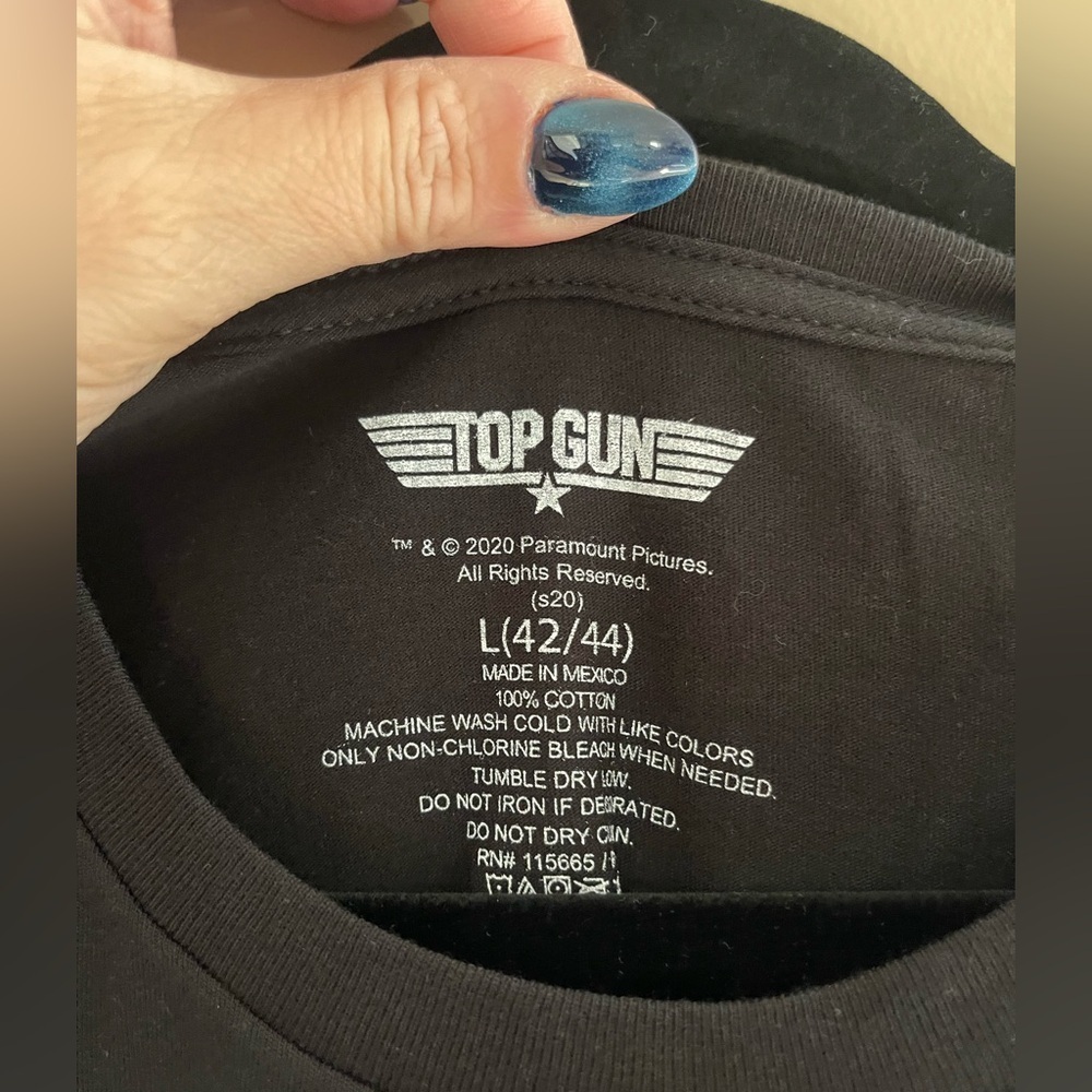 Black Graphic T-Shirt with Talk to Me Goose Print - Picture 3 of 3